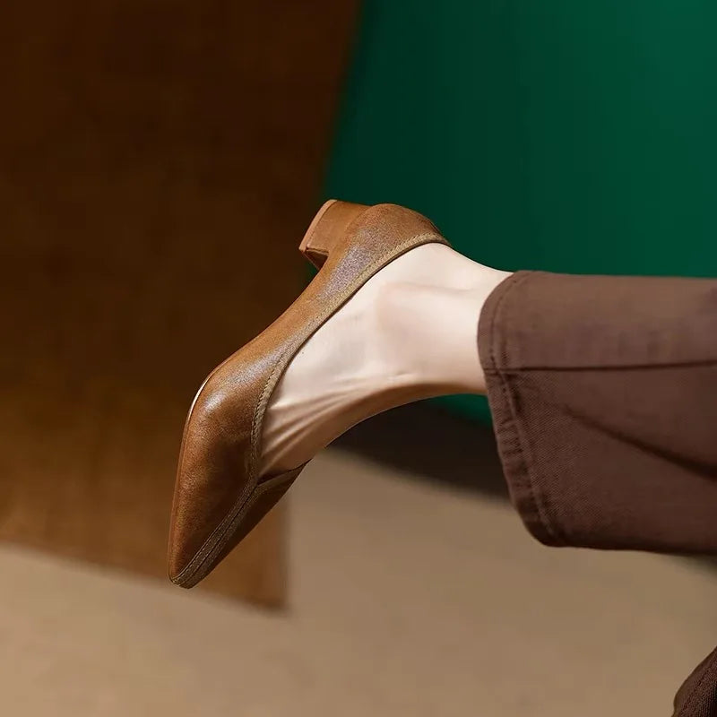 Margaret Genuine Leather Pumps