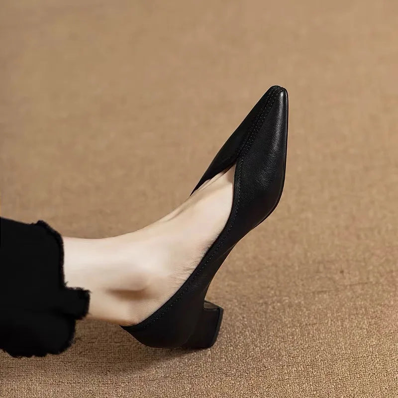 Margaret Genuine Leather Pumps