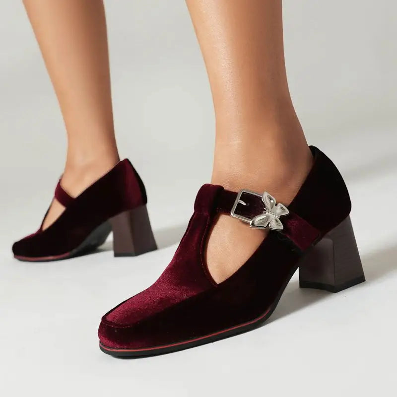 Sabrina Velvet Heels