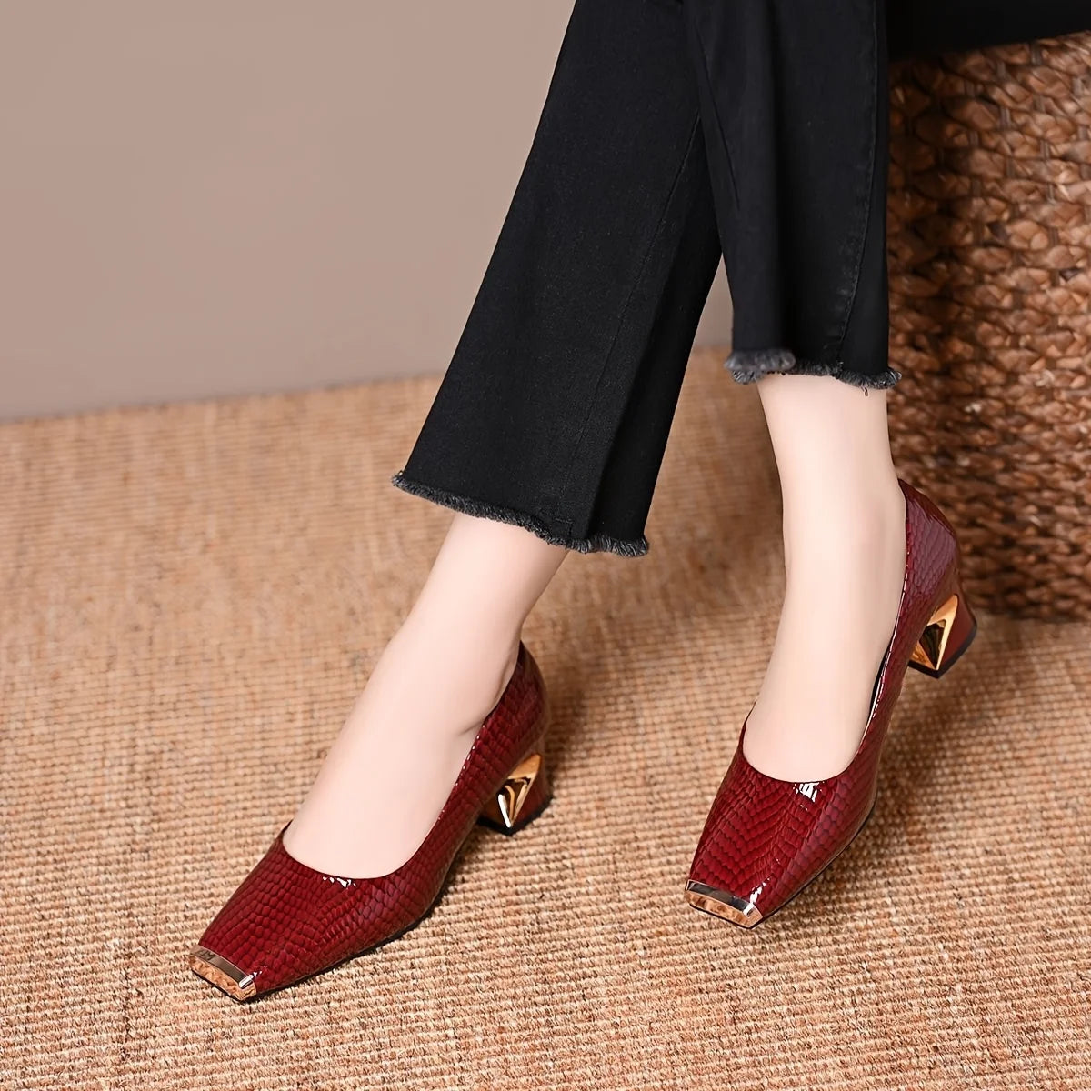 Camille Leather Heel Pumps