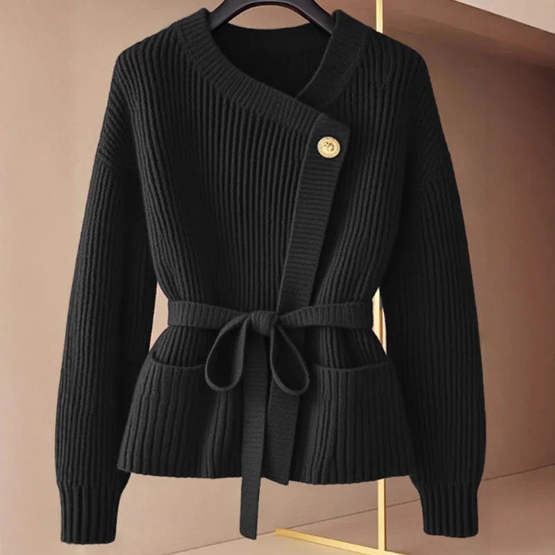 Vivienne Ribbed Wrap Cardigan