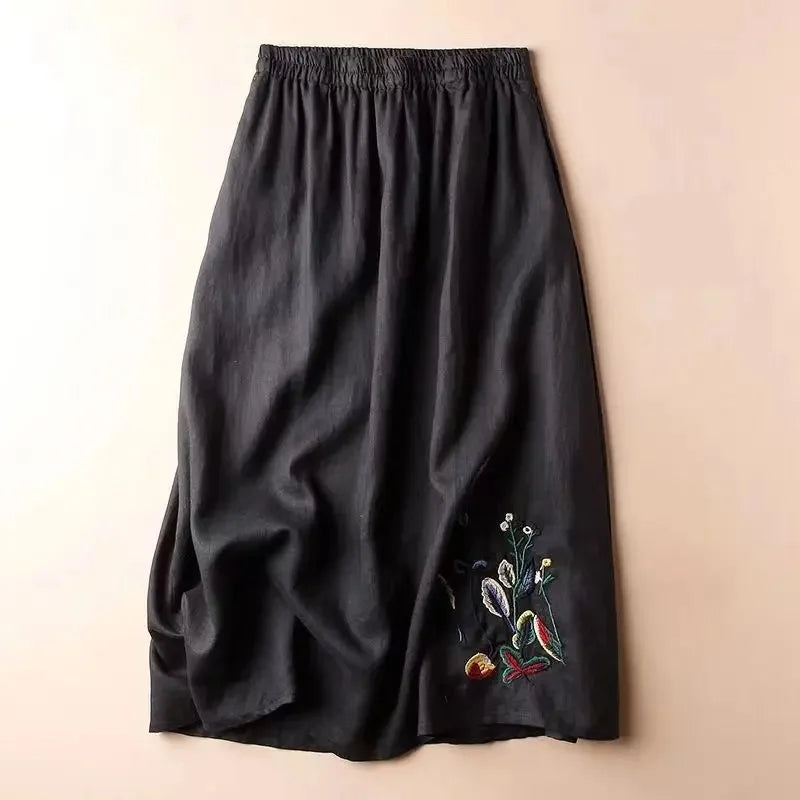 Yanina Linen Skirt