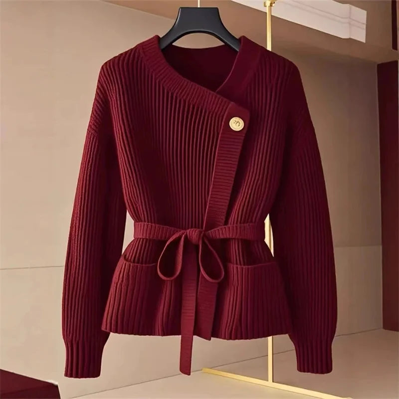 Vivienne Ribbed Wrap Cardigan