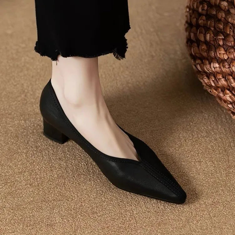 Margaret Genuine Leather Pumps