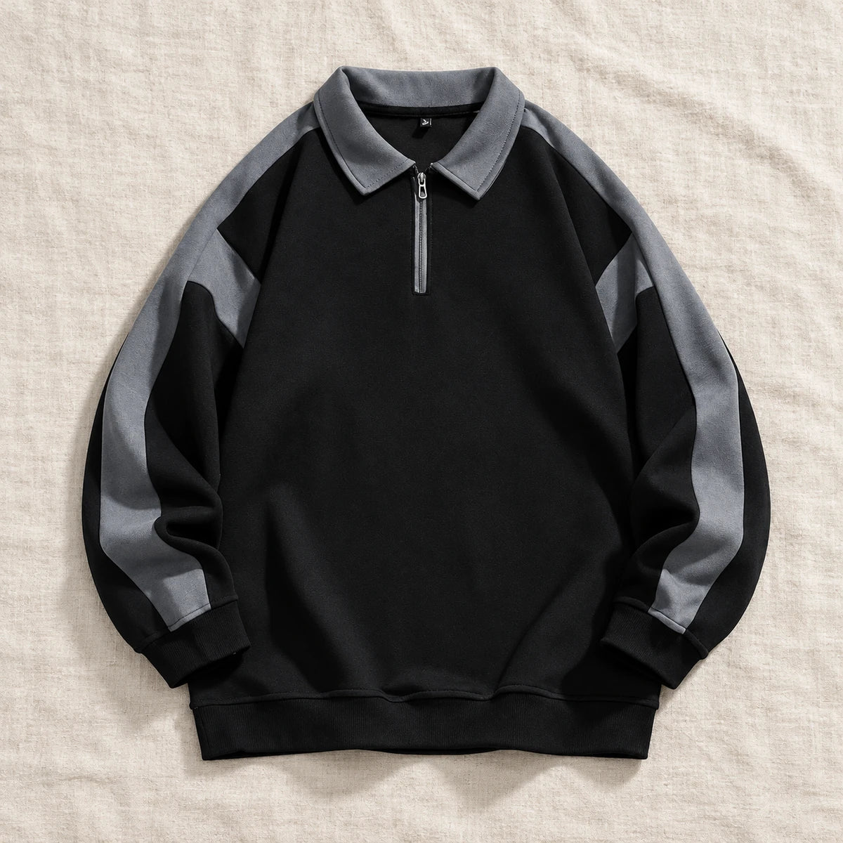 Knit Polo | Abel - Black - flatlay