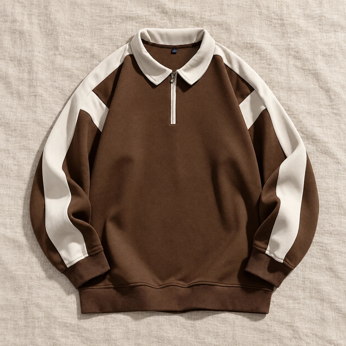 Knit Polo | Abel - Brown - flatlay