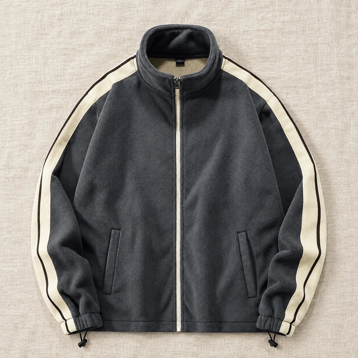 Fleece Jacket | Aldric - Gray - flatlay