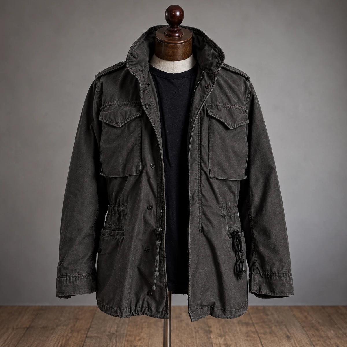 Arvid Field Jacket Black torso form front