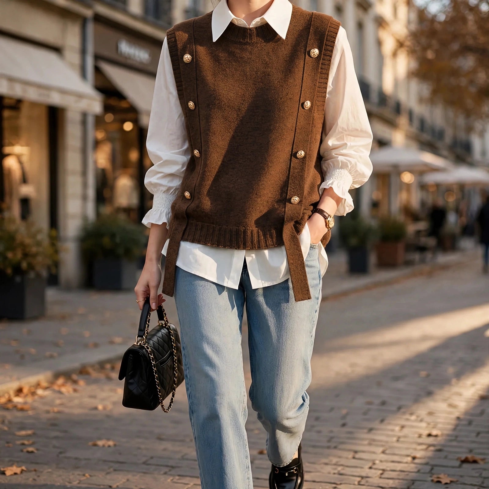 Sloane Button Knit Vest