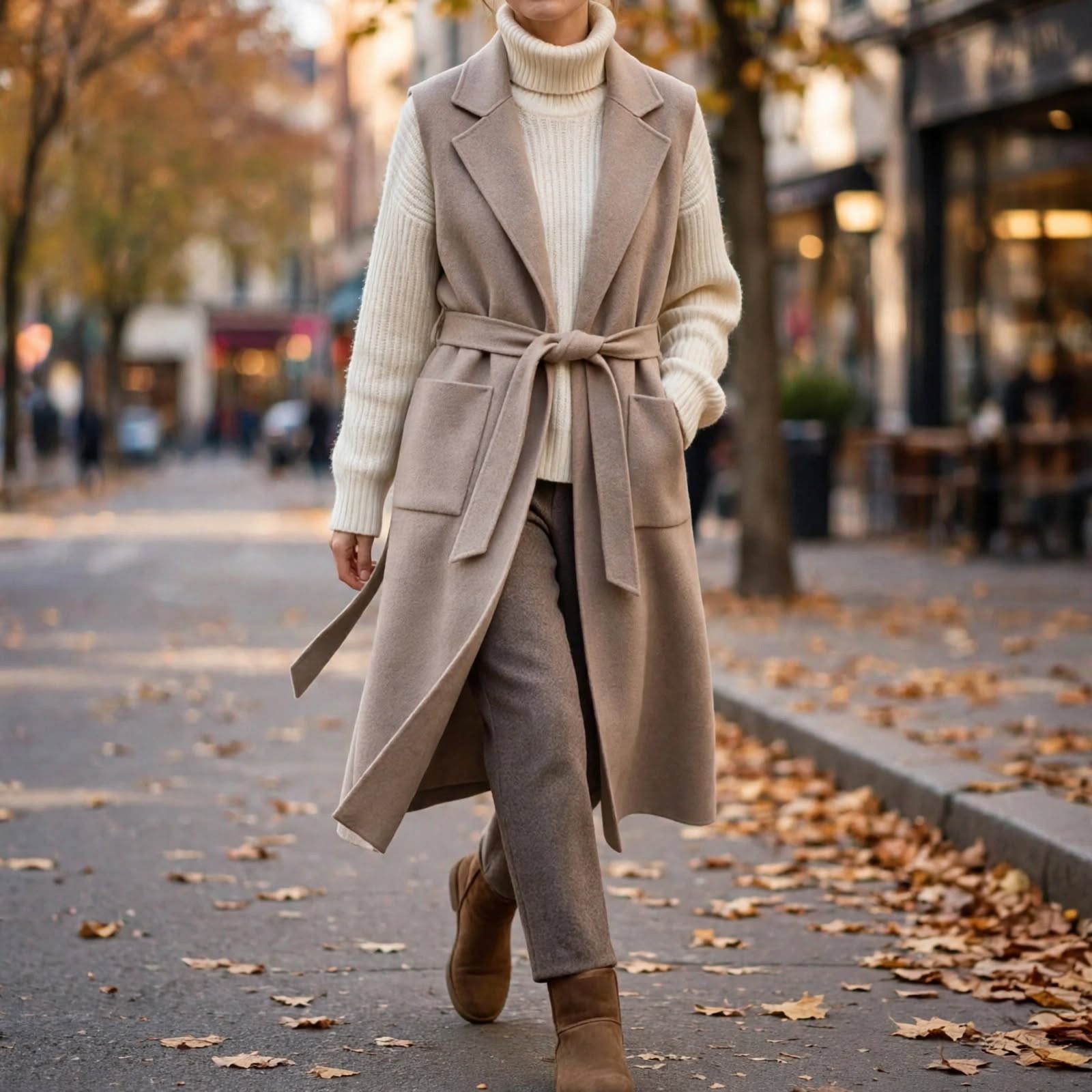 Quinn Belted Wool Vest