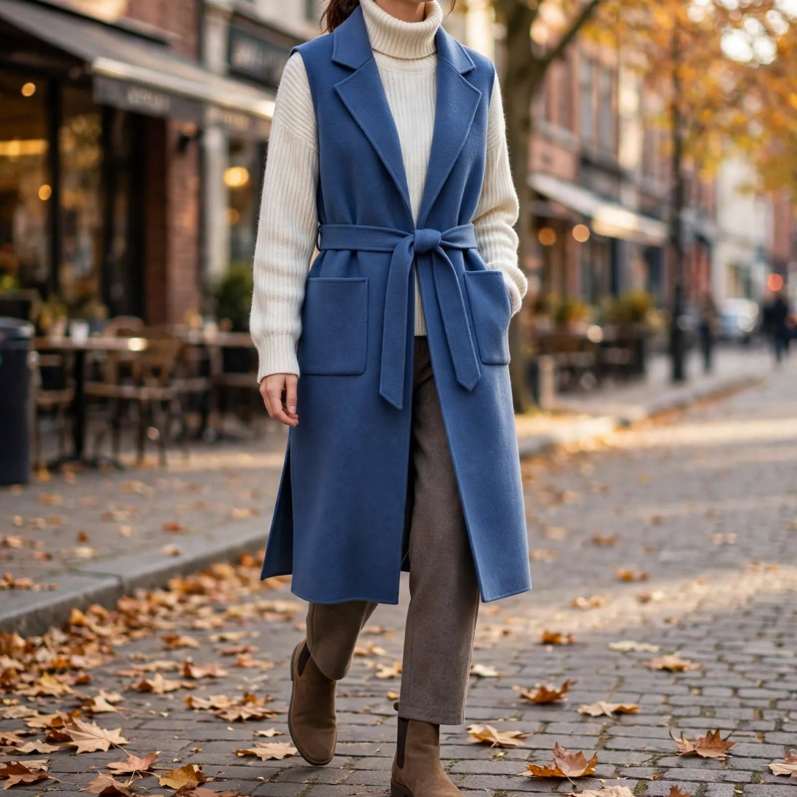 Quinn Belted Wool Vest