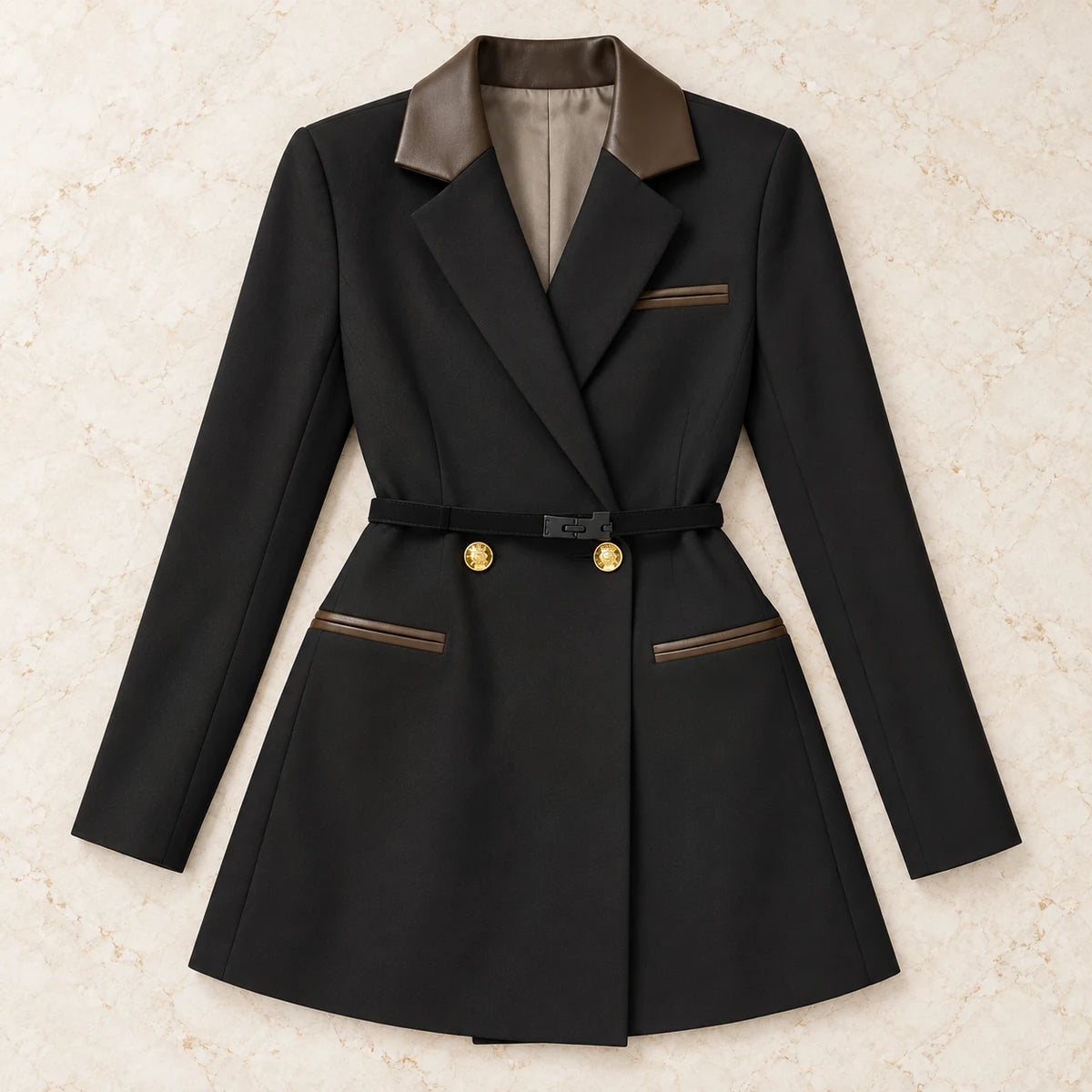 Twill Blazer | Noelle Black flatlay view