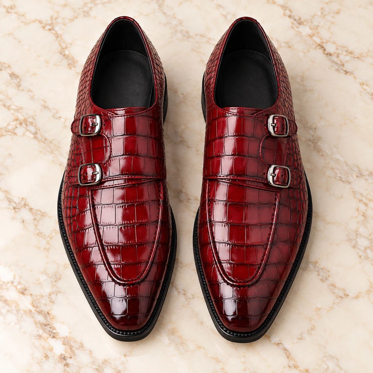 Cowhide Leather Shoes | Benedict Red 1 secondary