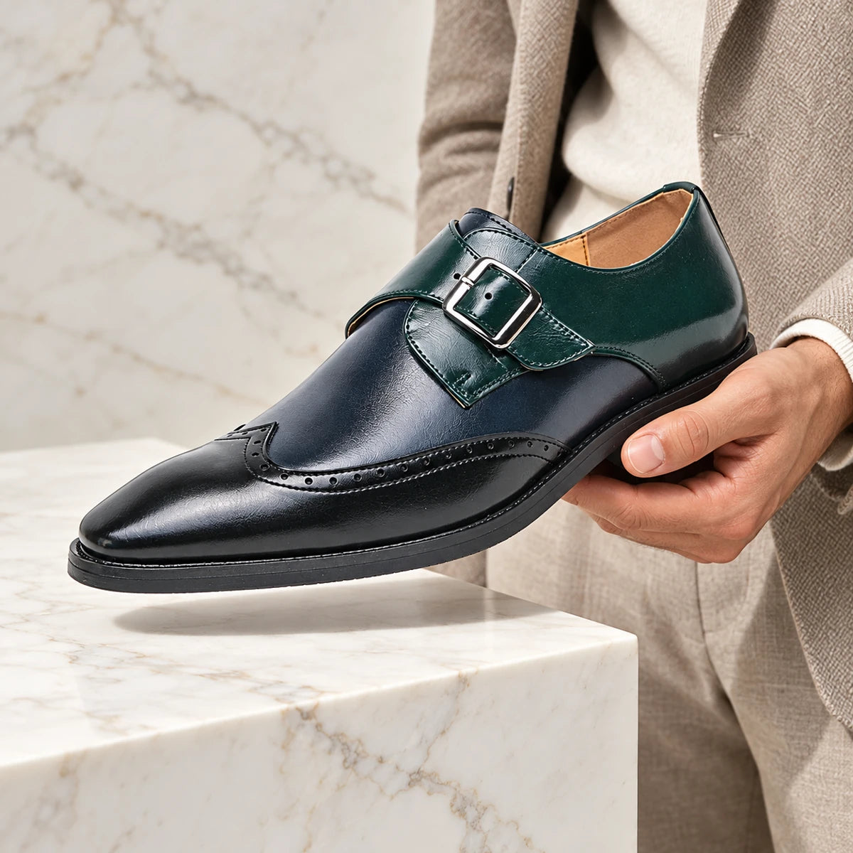 Leather Shoes | Irving Black handheld