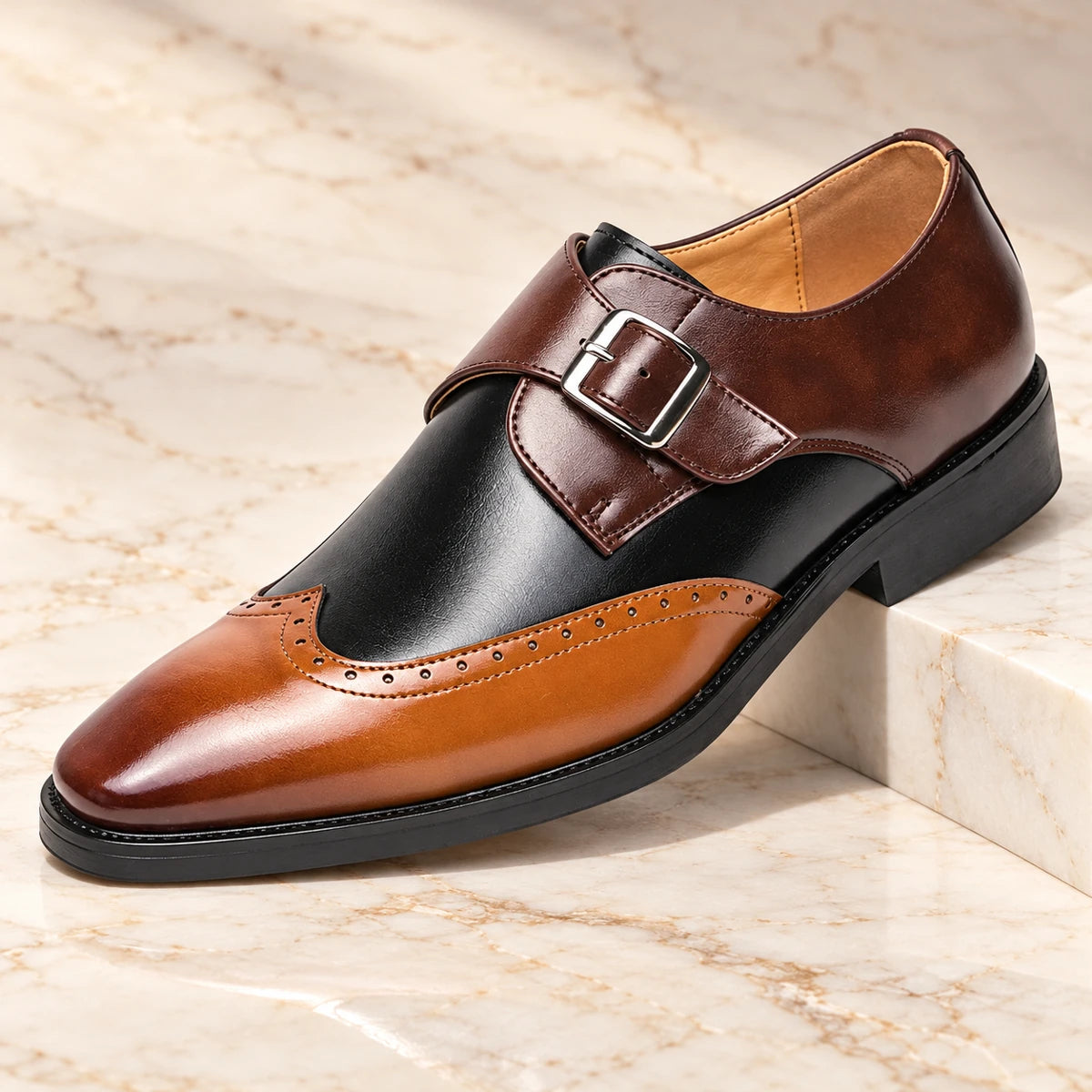 Leather Shoes | Irving Brown/Black primary