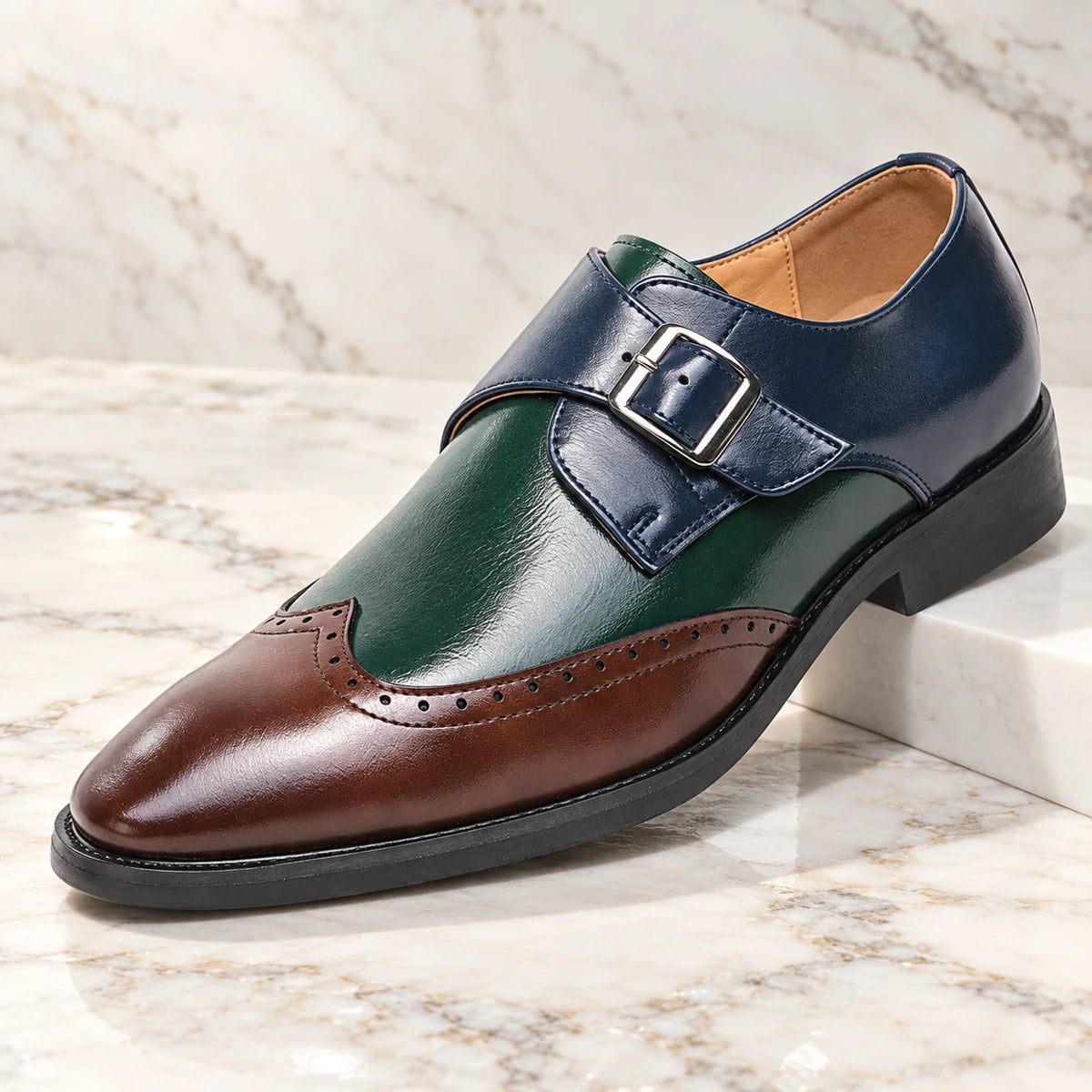 Leather Shoes | Irving Brown/Green primary