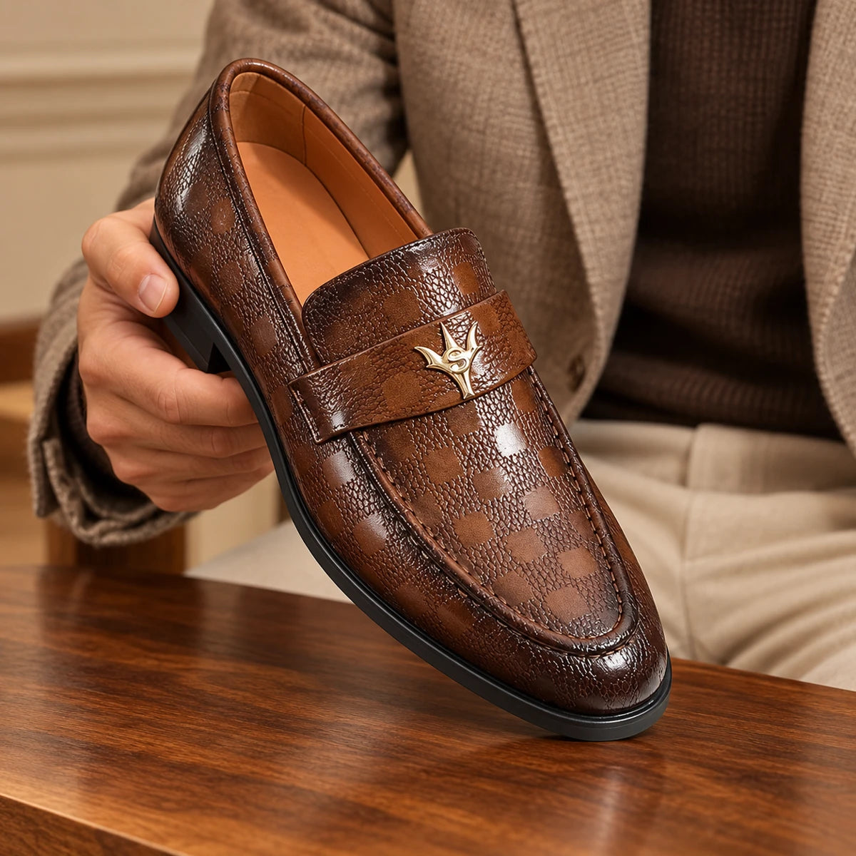Jonas Loafers Brown handheld