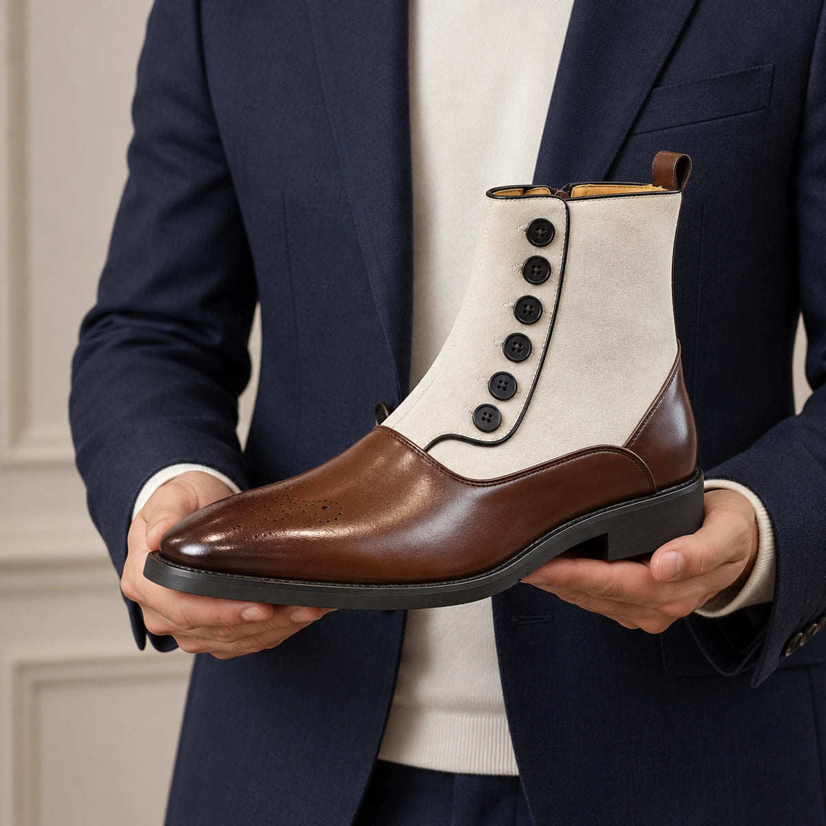 Finley Boots Brown White handheld