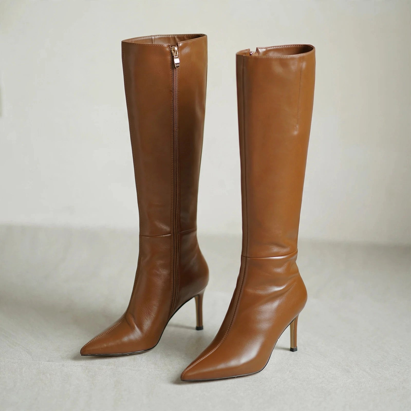 Charlotte Leather Knee Boots