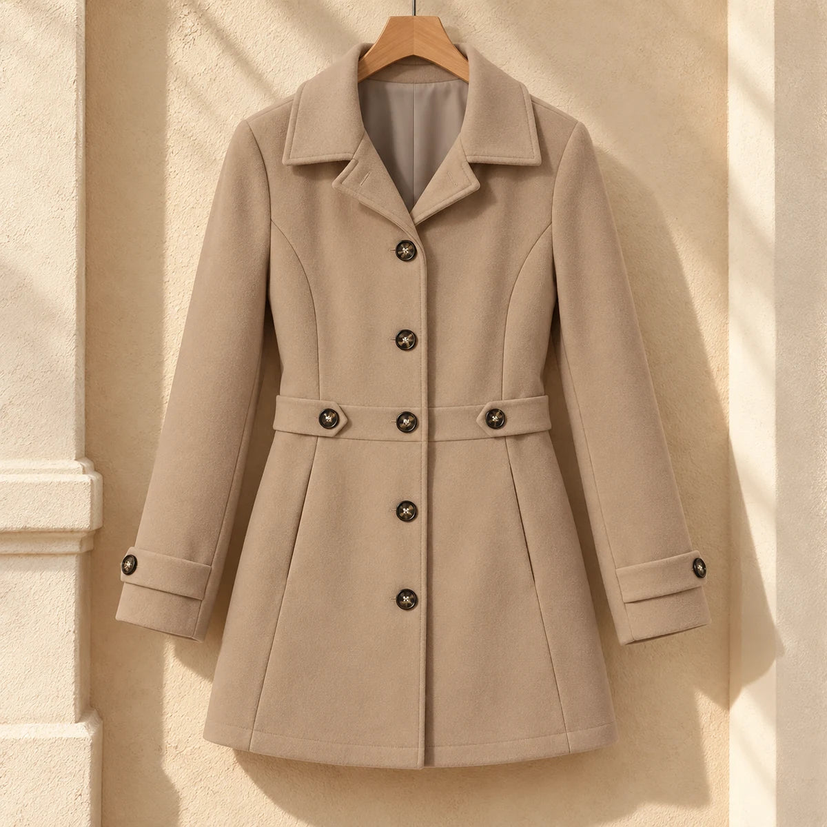Cecilia Coat Brown hanging view