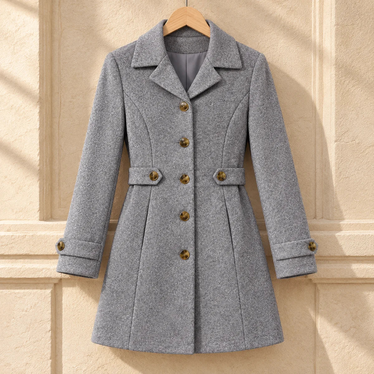 Cecilia Coat Gray hanging view