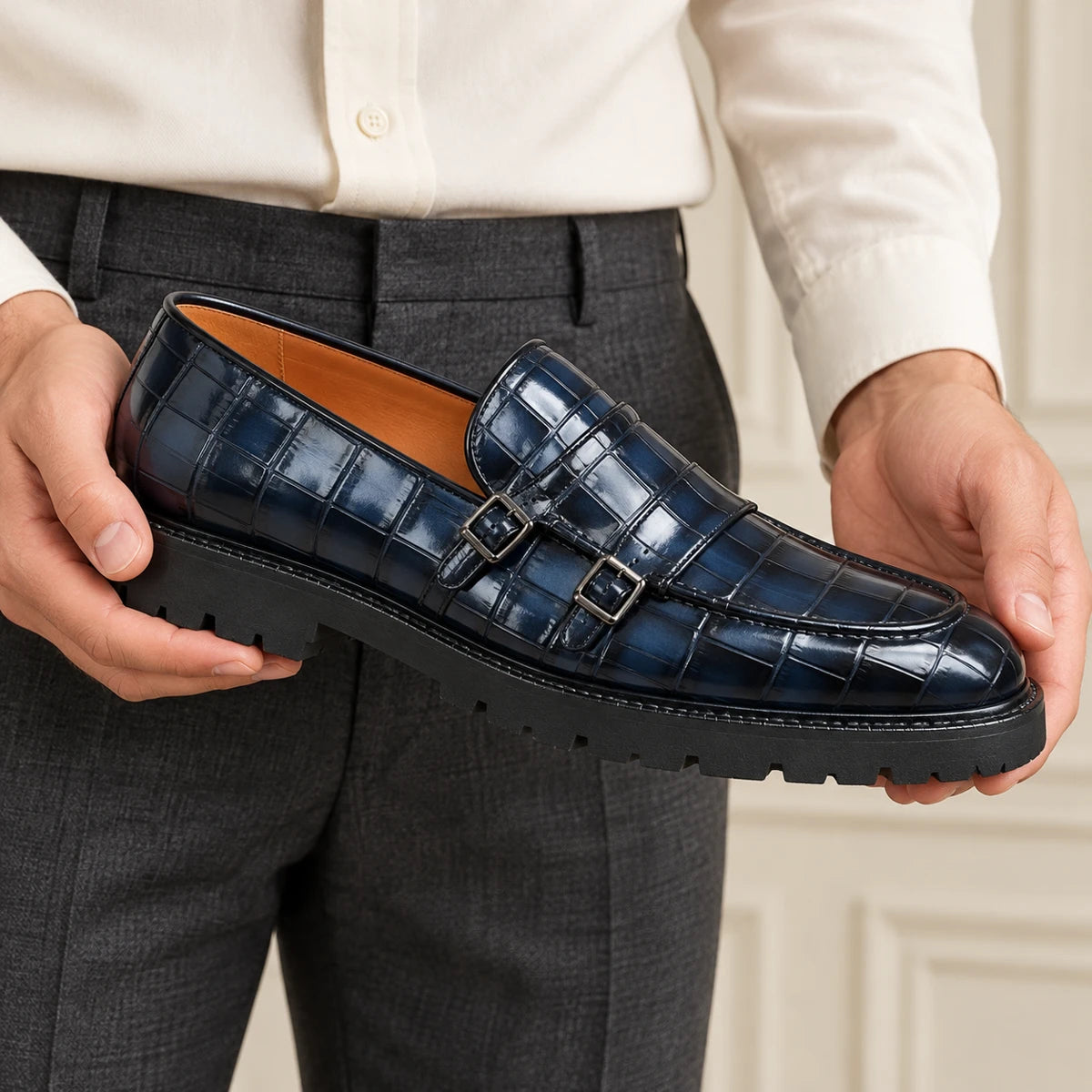 Cedric Loafers Blue handheld
