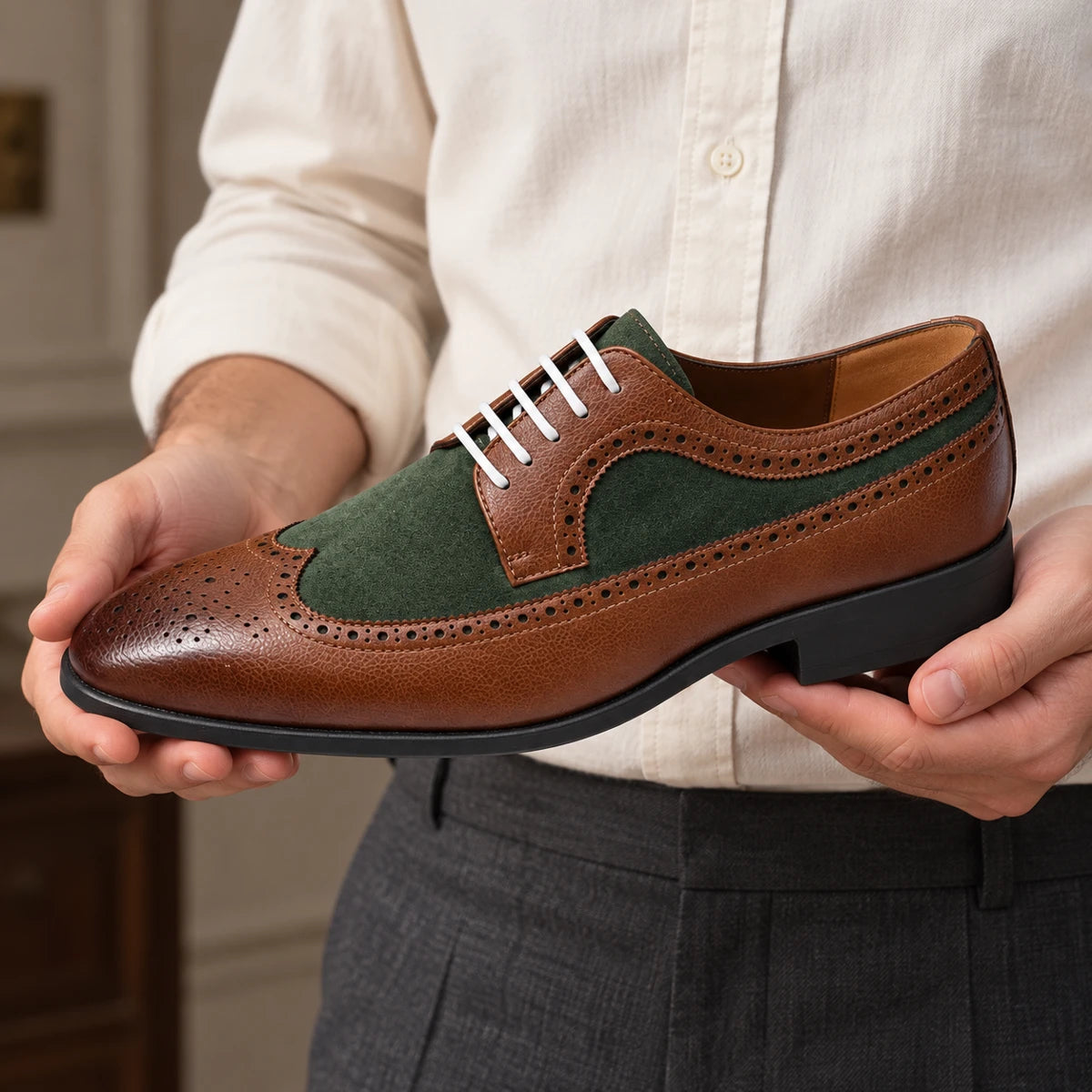 Chester Dress Shoes Brown handheld