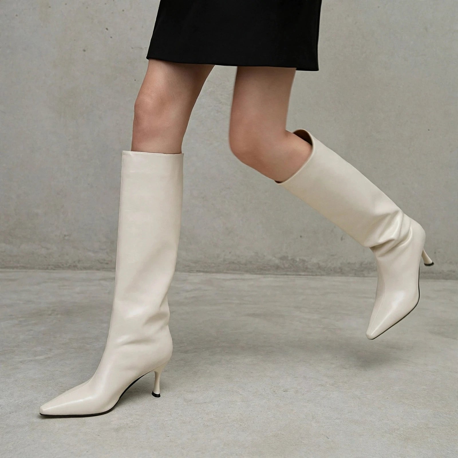 Charlotte Leather Knee Boots