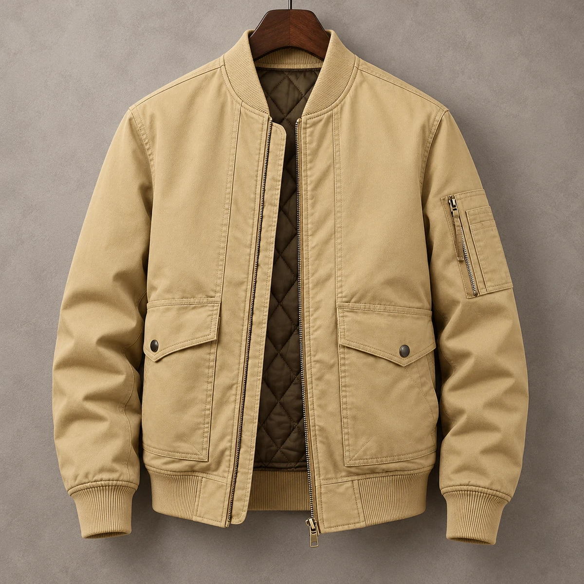 Cotton Jacket | Aksel Beige front