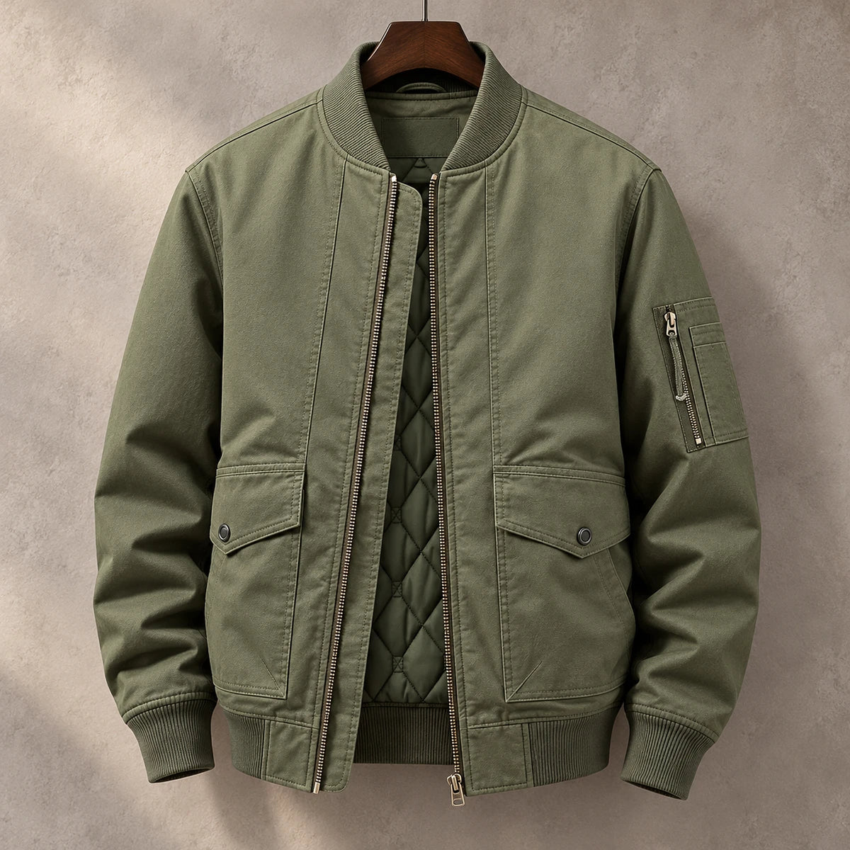 Cotton Jacket | Aksel Green front