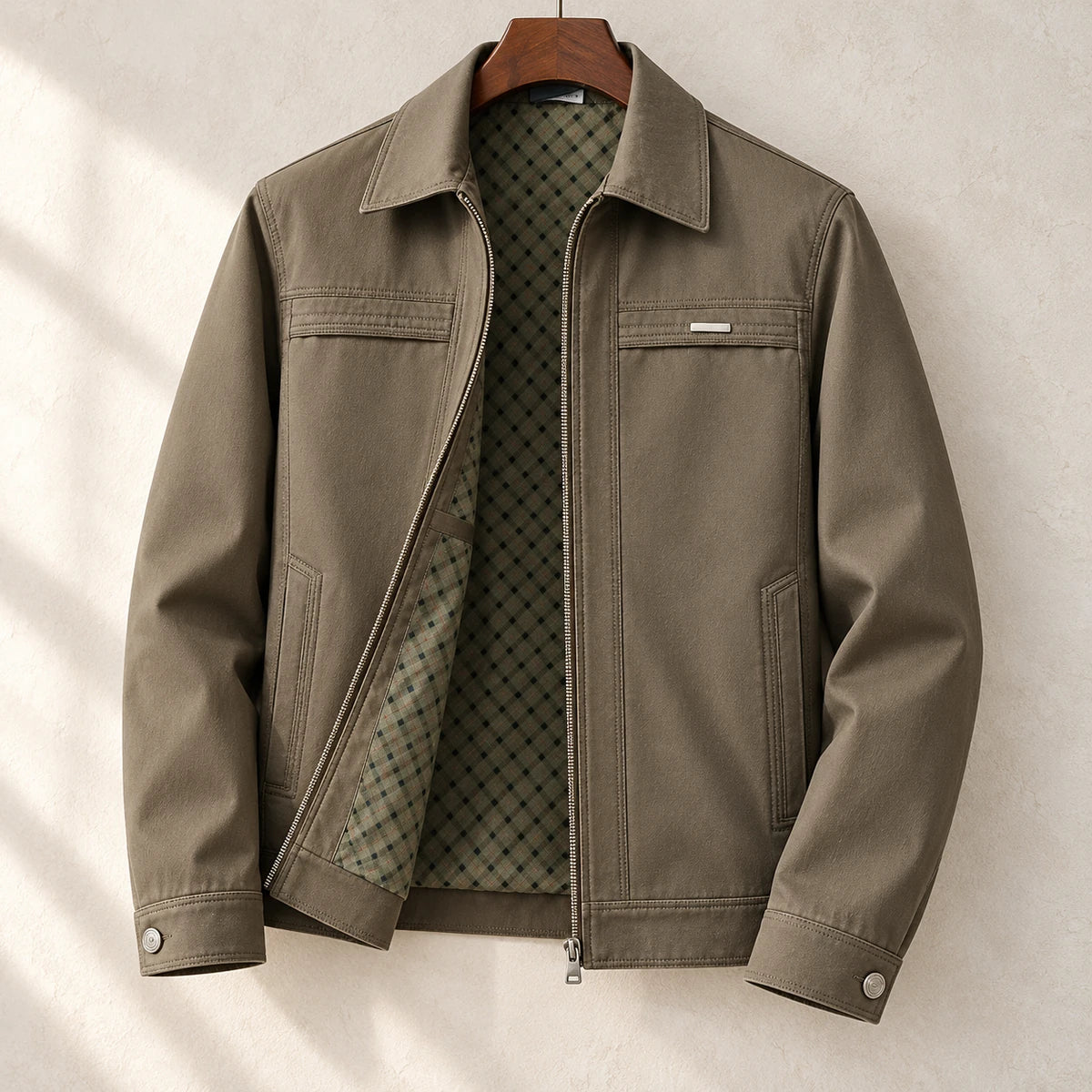 Cotton Jacket | Ivar Brown hanger front