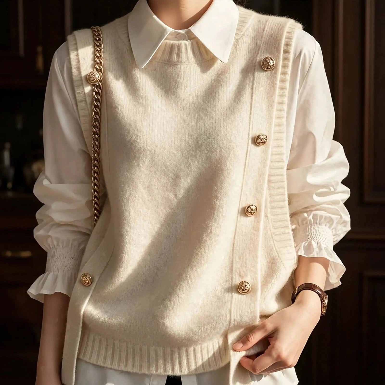 Sloane Button Knit Vest