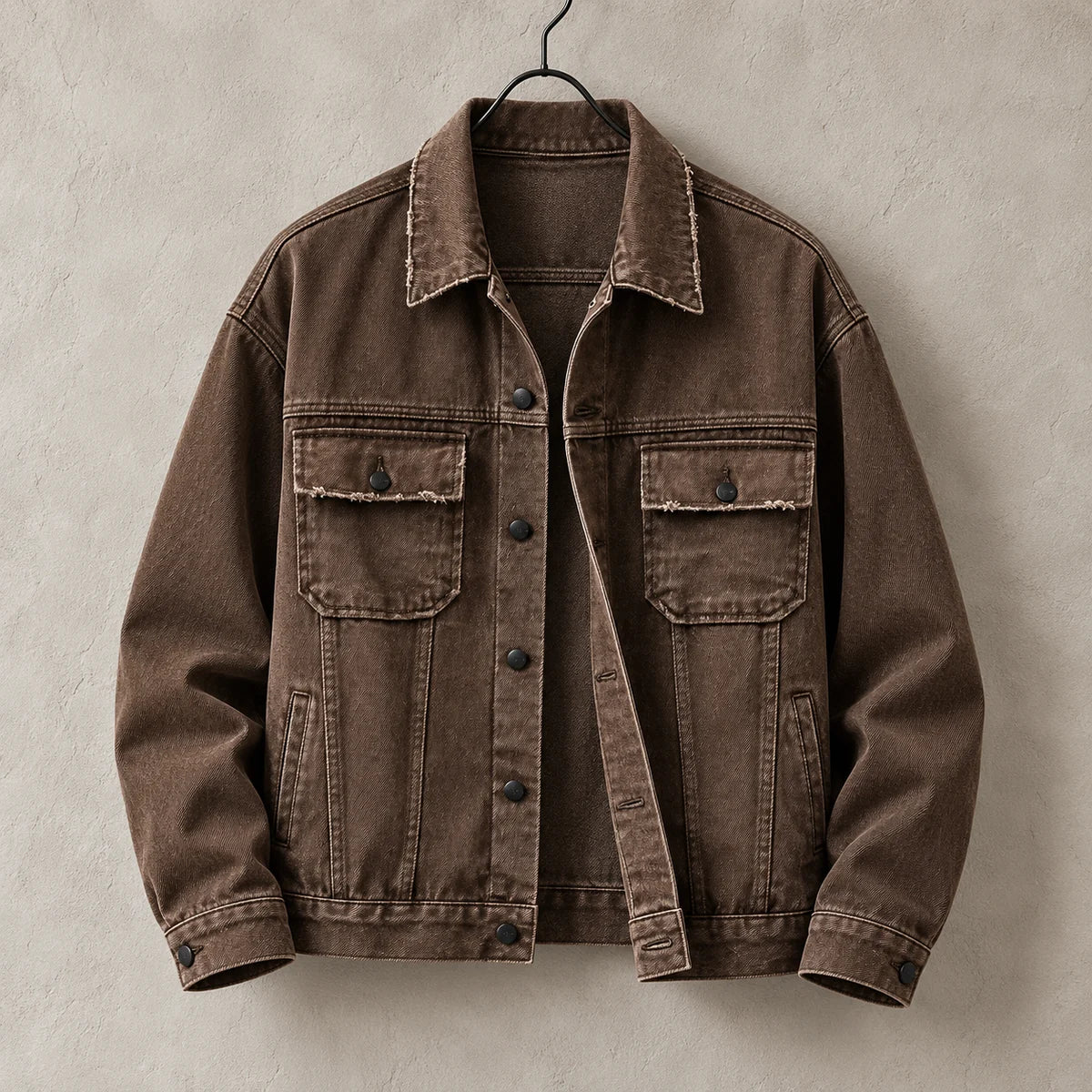 Denim Jacket | Malachy Brown hanger front