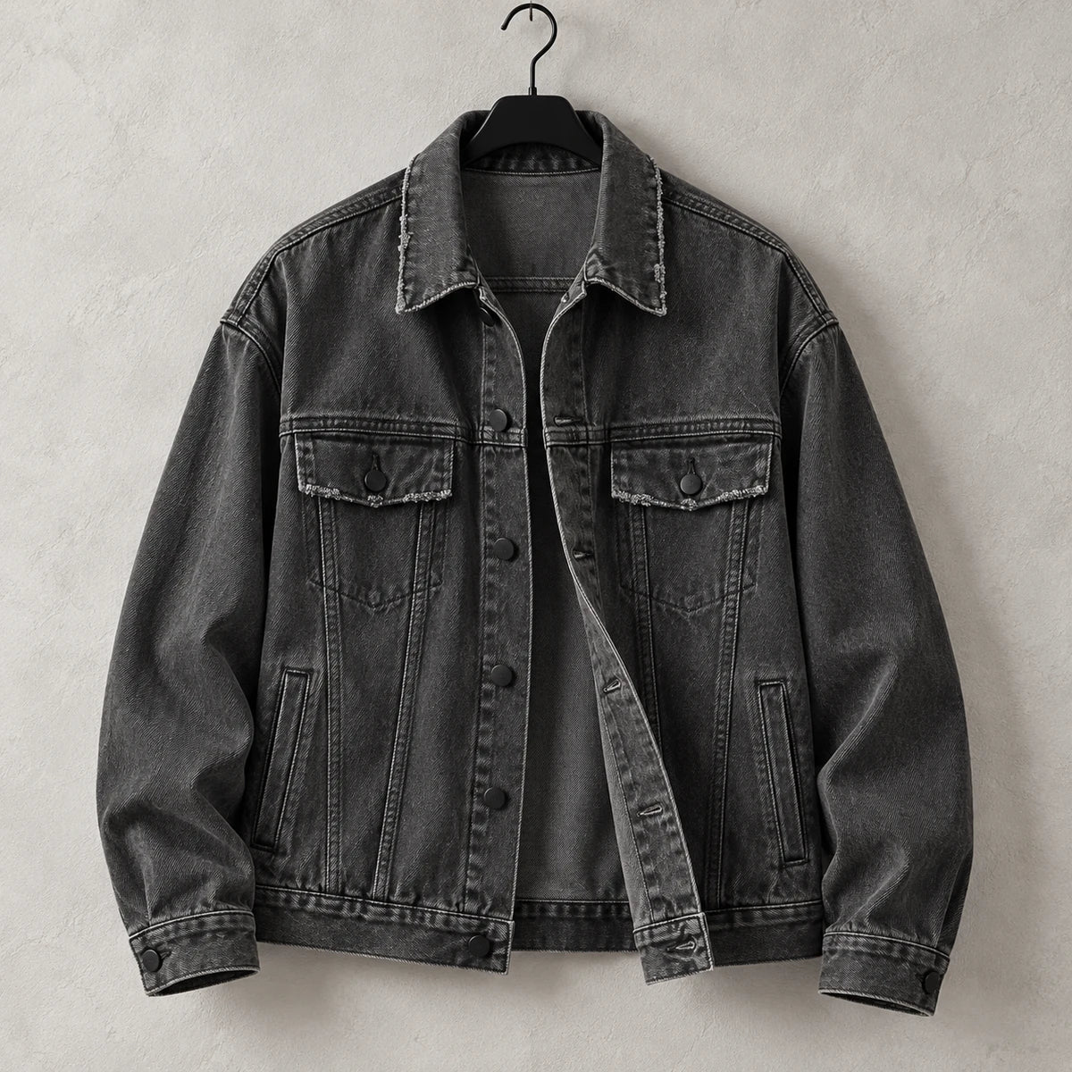 Denim Jacket | Malachy Gray hanger front