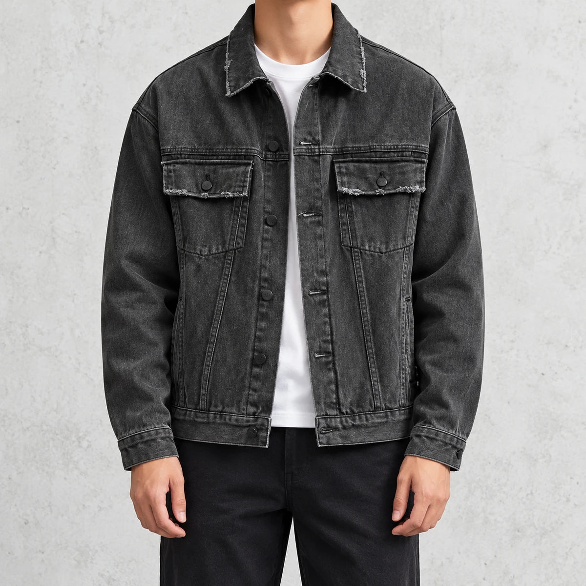 Denim Jacket | Malachy Gray model worn