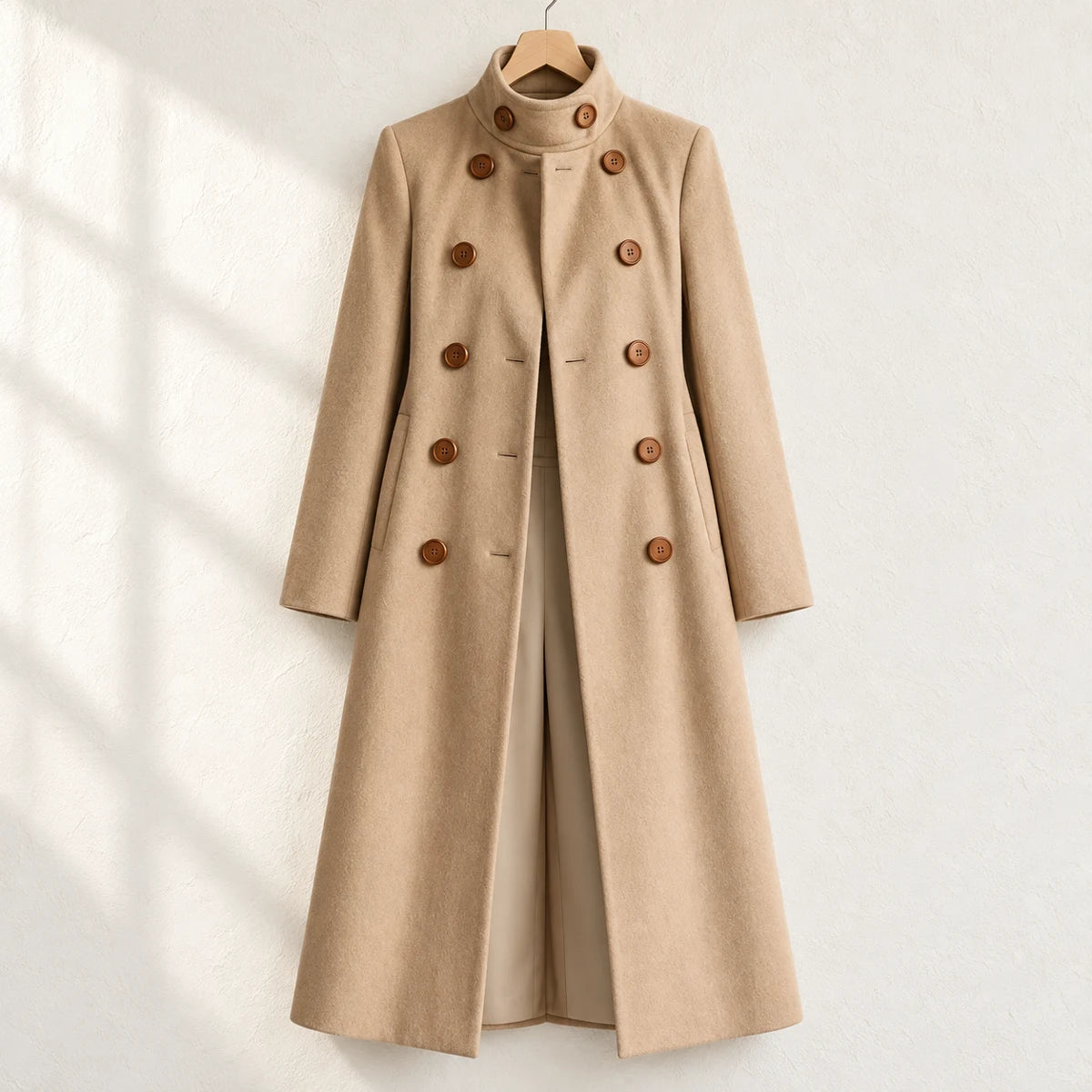 Dobby Coat | Rosalyn Beige front