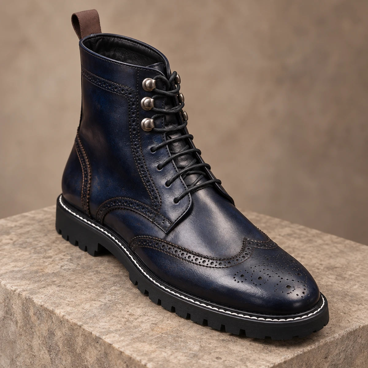Faux Leather Boots | Edmund Blue primary