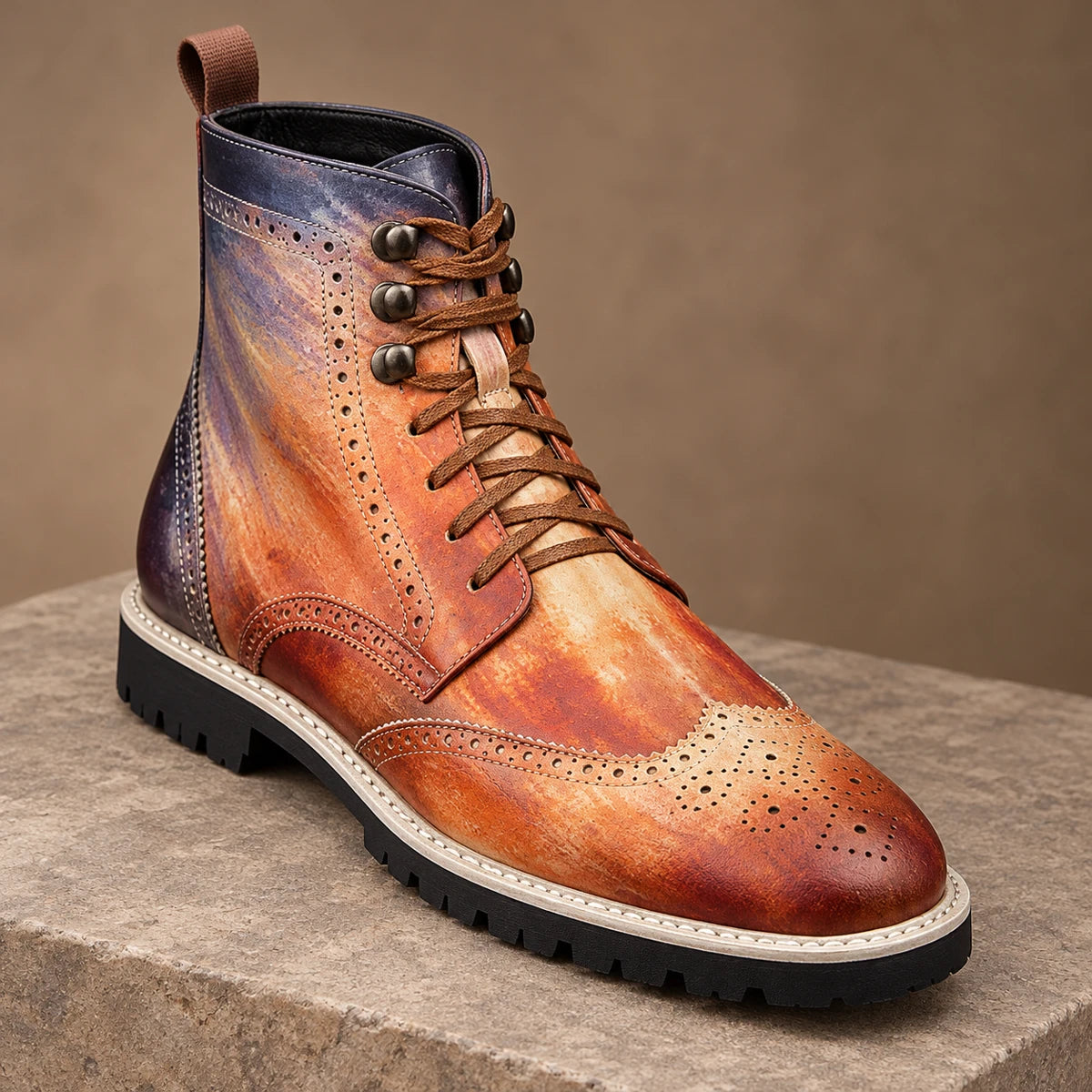 Faux Leather Boots | Edmund Multicolor primary