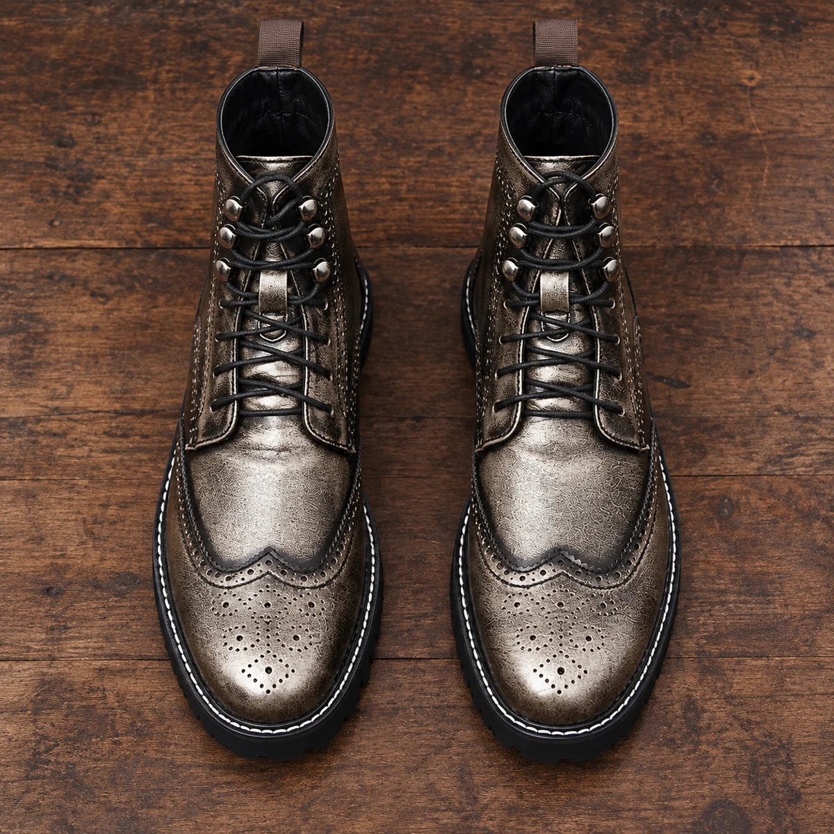 Faux Leather Boots | Edmund Silver secondary