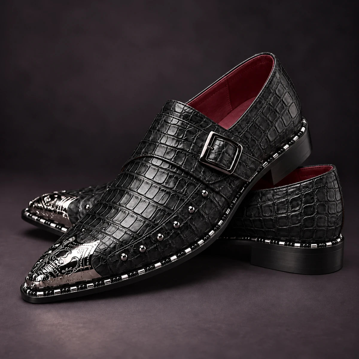 Leather Shoes | Kjell Black stacked pair