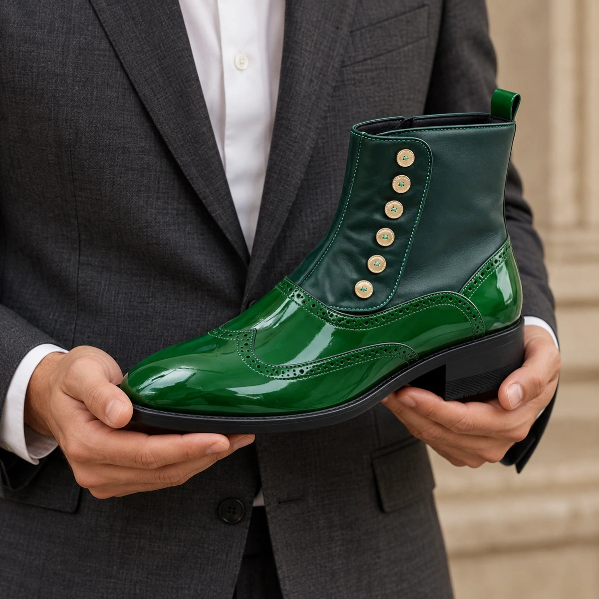 Fabian Boots Green handheld