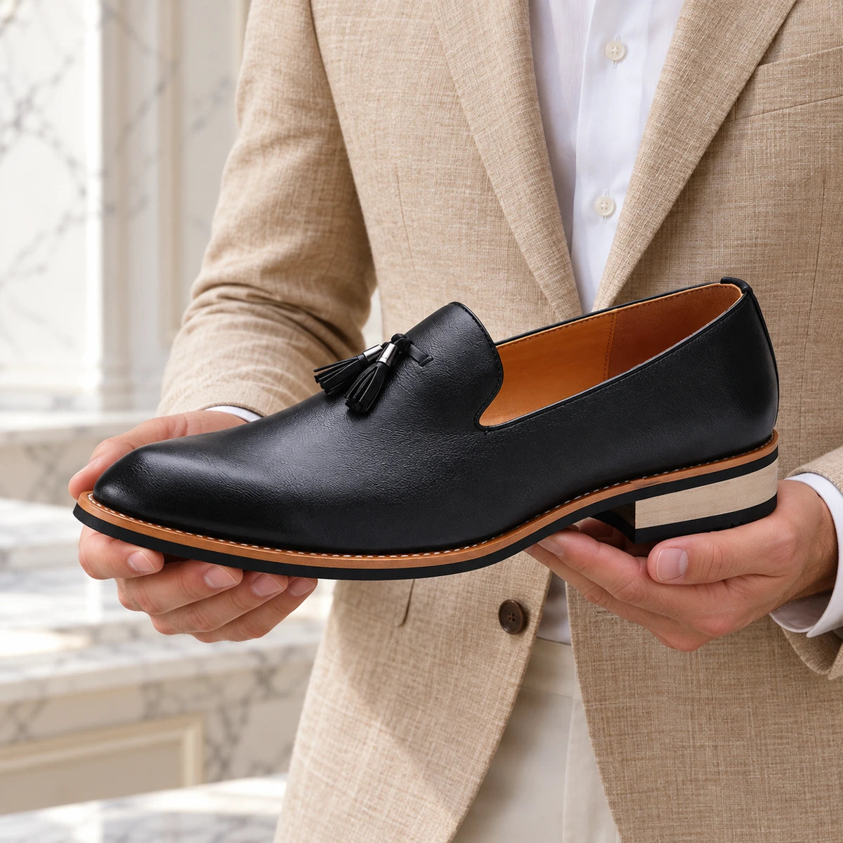 Leather Loafers | Forrest Black handheld