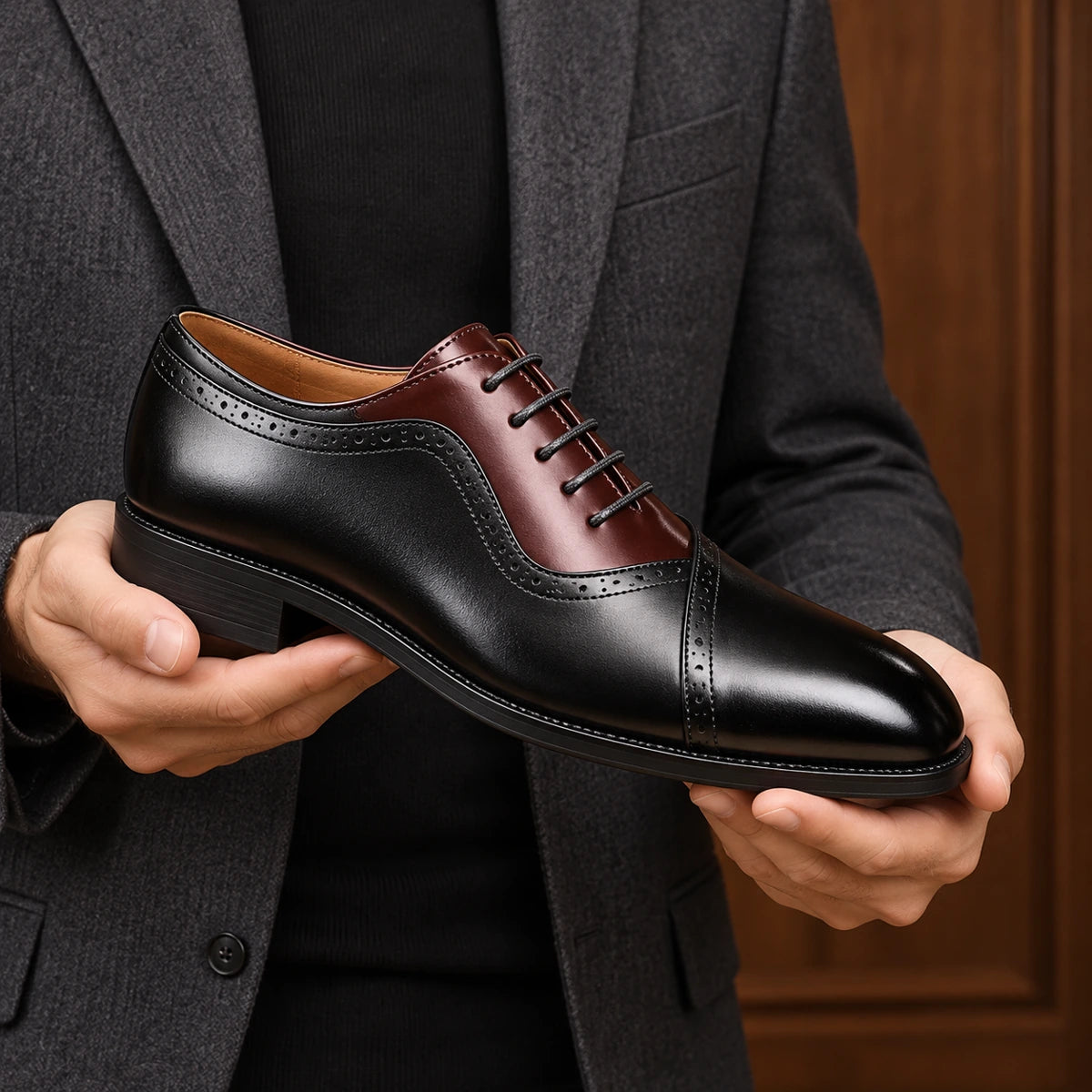Garrett Dress Shoes Black handheld
