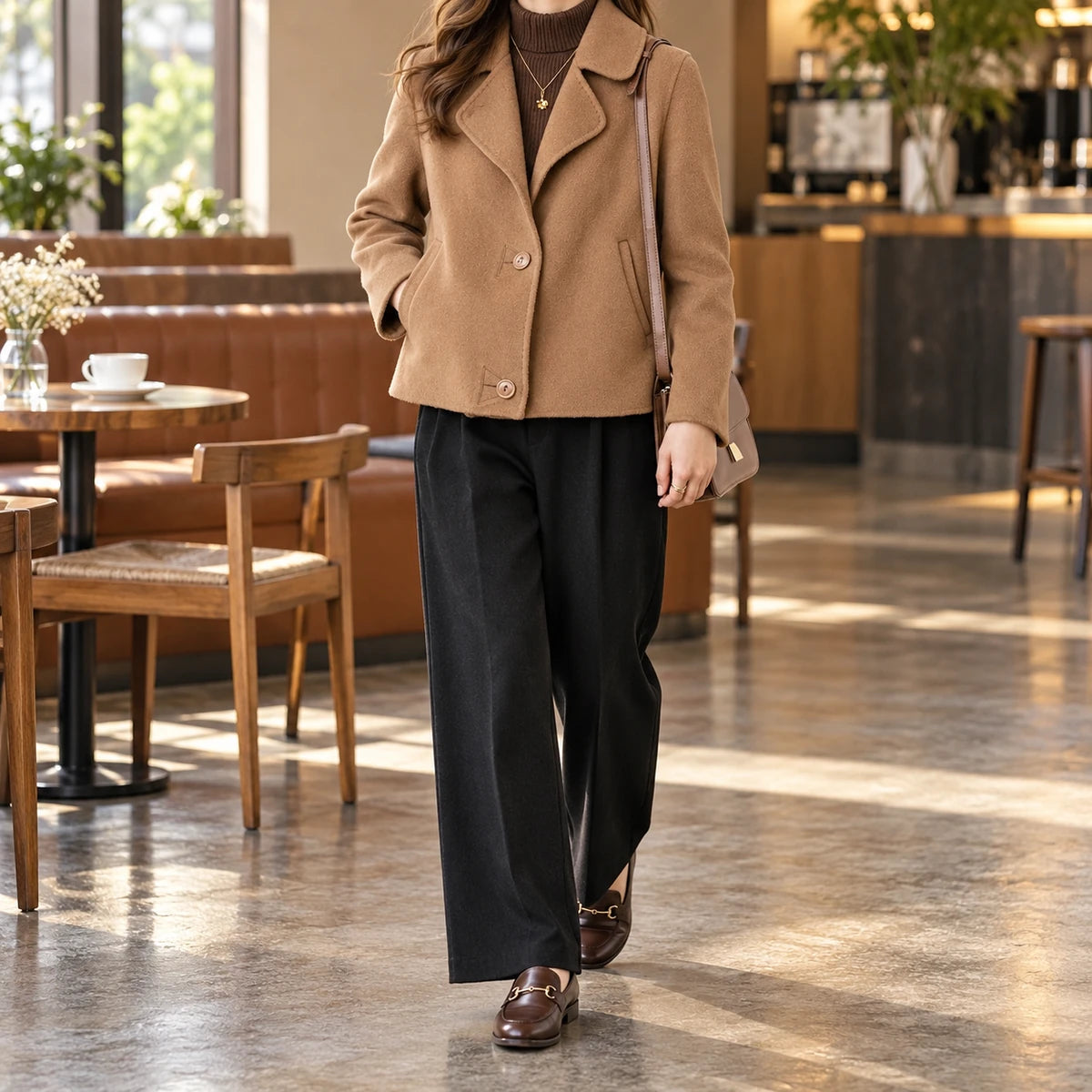 Genevieve Jacket Brown model