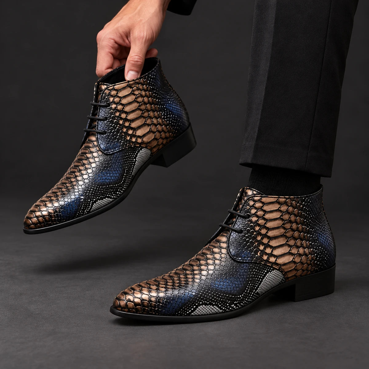 Genuine Leather Boots | Bastian Brown model handheld