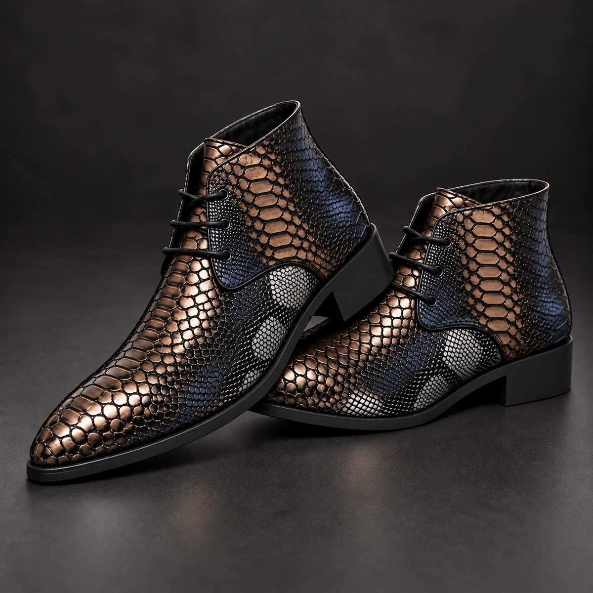 Genuine Leather Boots | Bastian Brown stacked pair