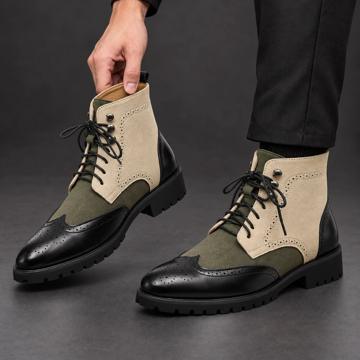 Leather Boots | Florian Black model handheld