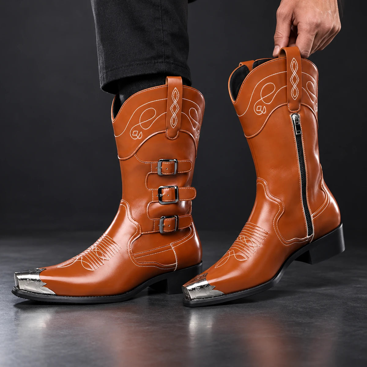 Genuine Leather Boots | Gareth Brown model handheld
