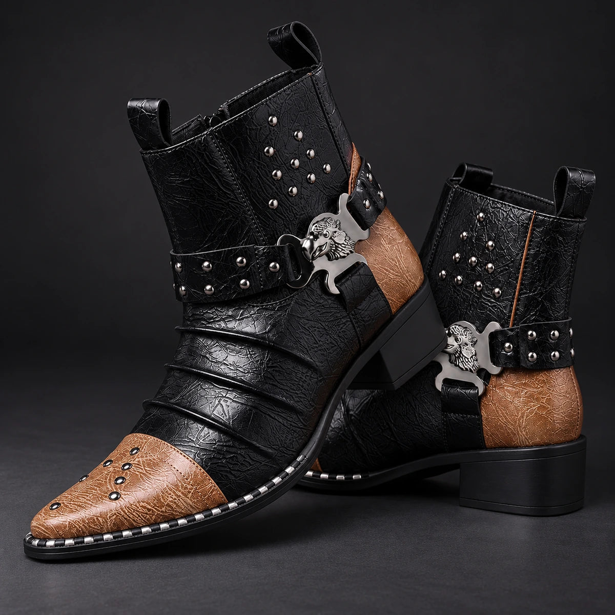 Genuine Leather Boots | Ivor Brown stacked pair view