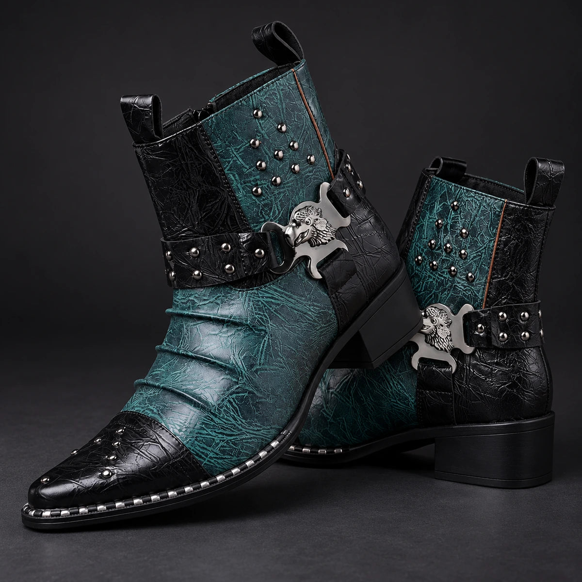 Genuine Leather Boots | Ivor Green stacked pair view